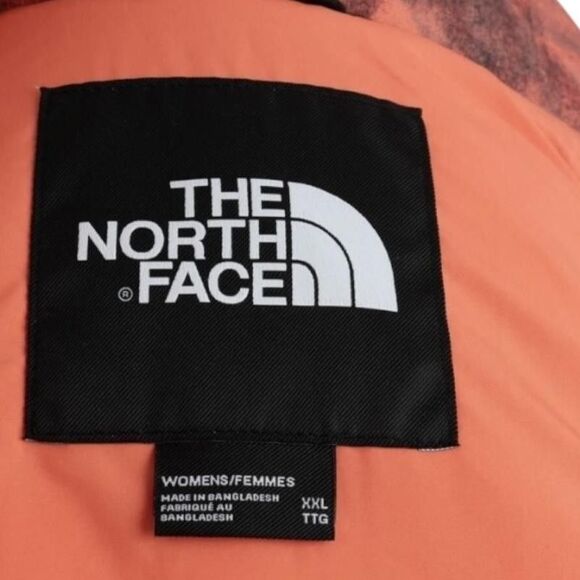 The North Face Jacket Womens 2XL Coral Black Relaxed Fit Puffer Zip NF0A7WU8 - Picture 4 of 13